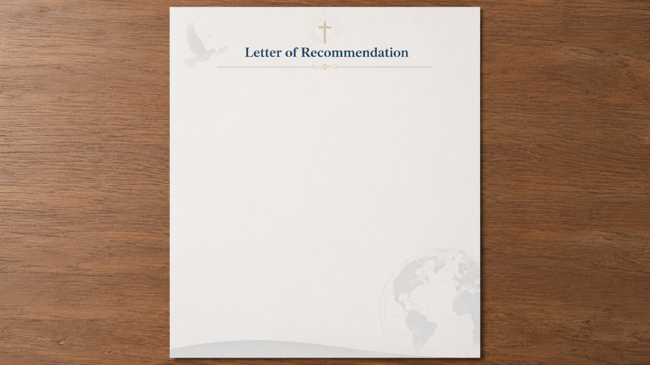 Letter of recommendation for a World Missions Alliance mission trip application.